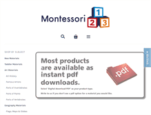 Tablet Screenshot of montessori123.com
